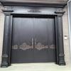 Puerta de entrada doble antirrobo para villa, puerta de pilar romano, puerta de acero inoxidable, puerta doble, suministro directo de fábrica