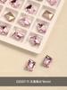 Celebridade da Internet Popular Rosa Fundo Apontado Diamante Quadrado Gordo Machado Torto Coração Torto Unha Portátil Arte de Unha Joia K9 Vidro Diamante Lote Misto