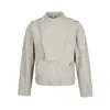 Elegante Jaqueta Casaco Uniforme de Esgrima Nicho Padrão Losango Acolchoado Retrô Americano Retrô Fechamento com Aba eme