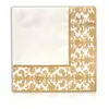 Guardanapo de cor Toalha de mesa de papel com estampa Dourada Papel de copo de hotel Papel de flor para banquete de casamento Papel de atmosfera Fábrica de papel Lote misto Entrega de peça única