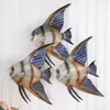 Colgantes y adornos de decoración de pared de hierro forjado transfronterizos, artesanías de metal, venta directa del fabricante, siluetas cortadas con láser y pintadas con UV
