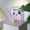 Bonita taza de oso de dibujos animados, taza doble para café, leche, creativa taza de oso de cristal, taza para beber jugo en el hogar