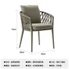 Conjunto de Cadeira e Mesa de Rattan para Exterior para Pátio Externo de Villa, Estilo Levemente Luxuoso, Mesmo Modelo das Cadeiras de Rattan para Lazer ao Ar Livre