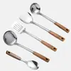 Espátula de Aço Inoxidável, Escumadeira, Colher de Sopa, Espátula para Fritar, Colher de Arroz, Espátula de Cozinha, Utensílios de Cozinha, Conjunto Completo de Utensílios Domésticos