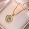 Colar para Mulheres Estilo Coreano e Japonês Retro Esmalte Pingente de Lótus Colar Ouro Areia Vietnamita Colar Batatinha Doce Pequena Mesmo Estilo Joias