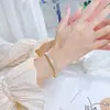 Pulseira de Aço Titânio com Fivela de Estrela de Diamantes de Três Fileiras para Mulheres Material Aço Inoxidável 304 Galvanoplastia a Vácuo em Forno Pulseira com Preservação de Cor