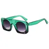 2026 Nuevas Gafas de Sol Cuadradas de Marco Grande Transfronterizas Estilo Europeo y Americano Sencillas de Parte Superior Plana Lente Cóncava Redonda de PC Gafas de Sol de Moda para Hombres