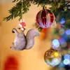 2023 Cruzamento de Fronteiras Natal Pequeno Animal Esquilo Ouriço Pingente Árvore de Natal Decoração de Carro Decoração de Casa