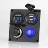Cargador de Coche Modificado en Toma de Encendedor de Cigarrillos con USB Dual, Voltímetro, Panel de Combinación de Interruptor de un Botón, Suministro de Energía para Suministros Automotrices