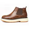 Botines Chelsea Retro Cross Factory Desgastados Elásticos con Suela Gruesa para Aumentar la Altura Hombre Almacén Stock Suficiente Pedidos Pequeños Entrega Rápida