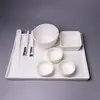 Tazón Pequeño de Porcelana Blanca, Tazón para Aceites Esenciales, Tazón para Mascarillas Faciales, Spa de Compresa Húmeda, Plato Mezclador para Productos de Clínica de Cuidado de la Piel