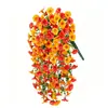 Flores Artificiales Artificiales Patio Exterior Eucalipto Enredadera de Gloria de la Mañana Decoración de Boda para el Hogar Colgante de Pared de Gloria de la Mañana Enredadera Colgante