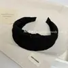 Diadema ancha de encaje floral estilo coreano pastoral para adelgazar el rostro, reducir la edad y como accesorio para el cabello al lavarse la cara