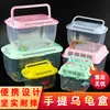 Caixa Tartaruga Aquário, Caixa Pet Resistente a Quebra, Aquário Pequeno Portátil, Aquário Dourado Semi-Transparente, Aquário Betta Peixes Ornamentais, Atacado