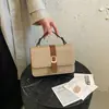 Nuevas tendencias de moda de otoño e invierno: Elegantes bolsos cuadrados pequeños con cierre de broche, que exudan un ambiente sofisticado, adecuados para ir al trabajo y se pueden llevar en la mano o como bolso cruzado.; bolsos de hombro para mujer