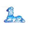 Adornos de Animales Unicornio con Cuernos de Colores Transfronterizos Decoraciones de Oficina Ciervo de Cristal Regalos para el Día de Navidad de los Niños