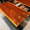 Mesa de Chá Okan de Madeira Maciça Placa Grande Estilo Chinês Mesa e Cadeira de Escritório para Chefe Combinação de Troncos