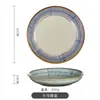 Tigela de Arroz Estilo Japonês Louça Vintage Pratos Criativos Conjunto Doméstico Tigela de Arroz de Cerâmica Tigela de Macarrão Tigela de Sopa Prato Raso Prato de Peixe