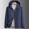 Nueva chaqueta de invierno para hombre con capucha desmontable, abrigo deportivo casual de algodón elástico de nailon-spandex, ropa de alta calidad para hombre de talla grande