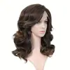 Peruca quente de comércio exterior moda europeia e americana cabelo cacheado ondulado parcial touca frontal de renda peruca natural touca