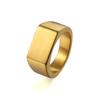 Marca de moda nórdico retro cuadrado anillo simple personalidad Joker parejas anillo de cola anillo joyería de acero de titanio al por mayor