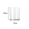 Cubo de Basura Redondo Acrílico Transparente Caja de Almacenamiento Papelera para Sala de Estar Tanque para Peces y Camarones Recipiente de Agua con Tapa con Tapa Sellada