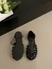 Sandalias Birkenstock Tejidas con Punta Hueca y Suela Suave para Mujer 2026 Nuevo Verano Retro Planas Rojas