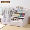Suporte de Armazenamento de Arquivos para Mesa Multicamadas Doméstico Simples de Armazenamento Caixa de Armazenamento de Material Escolar para Estudantes Suporte Organizador de Armazenamento