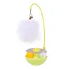 Juguete para gatos tipo vaso, palo con plumas para gatos, bola de hierba gatera con plumas, juguete para morder gatos, teaser automático para gatos, dispositivo de autoentretenimiento tipo vaso para gatos