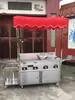 Máquina Oden Carrito Comercial para Puestos Brochetas Fritas Carrito Comercial Móvil Mercado Nocturno Supermercado Brochetas