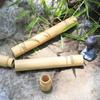 Porta-escovas de dentes de bambu em estoque de fábrica Tubo de bambu Estilo hotel Estilo chinês Tubo de madeira de bambu Logotipo a laser Atacado Estilo nacional