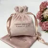 Bolsa de Veludo Cisne com Cordão, Bolsa de Presente de Luxo, Bolsa para Embalagem de Joias, Saquinho para Joias, Pequena Bolsa de Tecido com Cordão, Pode Ser Impressa com Logo