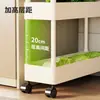 Estante de almacenamiento para cocina, independiente, móvil, de varios niveles, carrito pequeño para especias, estante lateral para refrigerador, estante para rellenar huecos para film transparente