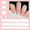Uñas Postizas Virales de Moda 24 Piezas Estilo Francés Nuevas Uñas Postizas Degradadas