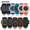 Nuevo Reloj Electrónico Transfronterizo Sanda para Hombre, Deportivo, Resistente al Agua, Luminoso, Doble Pantalla, Multifunción, Modelo Popular