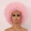 Peruca Preta Fofa Touca Super Grande Afro Cabelo Curto Adereços Engraçados para Performance