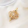 Hebilla para Collar de Perlas Color Oro 18K que Conserva el Color con Guirnalda de Circonita Hebilla Universal Accesorios de Joyería DIY de Alta Gama