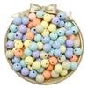 8mm/14mm Macarrón Color Mixto Acrílico Color Sólido Abalorio Abalorio Hecho a Mano DIY Accesorios para Cuerda de Mano