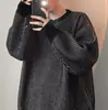 Moda Trendy Perezoso Simple Nuevo Estilo Elegante Suéter de Manga Larga Versátil Artístico Estilo Japonés Harajuku para Hombre