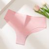 Comércio Exterior Tamanho Europeu Roupa Íntima Esportiva Sexy Sem Costura de Secagem Rápida Feminina Simples Confortável Respirável Cintura Baixa Cor Sólida Gongs