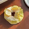 Bufanda Cuadrada Versátil de Lunares Francesa Goma para el Cabello Scrunchie Hueco de Cereza Cuerda para el Cabello de Cola de Caballo Simple Corazón Suave