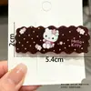 Pinza para el pelo KT de acrílico estilo ins coreano, linda y dulce para niñas, pinza de pico de pato, popular entre los estudiantes, accesorio para el pelo para mechones sueltos