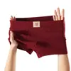 Cuecas Boxer Vermelhas da Moda Estilo Coreano para Homens no Ano do Zodíaco, Cor Sólida Seda de Gelo Respirável Transfronteiriça Mais Vendido Shorts Plus Size