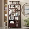 Nuevo Gabinete de Exhibición de Múltiples Niveles Estilo Chino, Estantería de Múltiples Niveles para Sala de Estar, Mueble de Múltiples Niveles, Gabinete de Exhibición de Almacenamiento Divisorio de Té Fondo