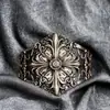 Anillo de Flor de Iris de Plata Tailandesa Europeo y Americano, Joyería Tallada Barroca, Anillo de Cola Abierto de Personalidad Única de Moda para Hombre