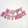 Globos Felíz Cumpleaños Dopamina de 16 pulgadas Set de Letras en Inglés de Papel de Aluminio Suministros de Decoración para el Primer Cumpleaños del Bebé