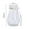 Florero de bambú de la suerte hidropónico transparente de gran diámetro, decoración para sala de estar, florero de lujo ligero, arreglo floral de cristal de alta gama