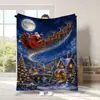 2026 Nueva Manta de Franela Navideña Personalizada Regalo Navideño Transfronterizo Manta de Reno Navideña de Amazon