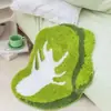 Alfombra de Piso de Imitación Cachemir con Dibujos de Frutas para Dormitorio, Alfombra de Mesita de Noche, Alfombra de Piso Absorbente de Agua y Antideslizante para Baño, Alfombra de Piso Resistente al Desgaste y Fácil de Cuidar