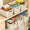 Cesta de almacenamiento para artículos varios y bocadillos transfronterizos, caja organizadora de juguetes, cesta de almacenamiento para gabinete doméstico, cesta perforada para almacenamiento de verduras de cocina